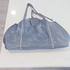 Brand New Nevwr Used!Dark Navy Blue Studded Leather Tote Bag. Price is firm!